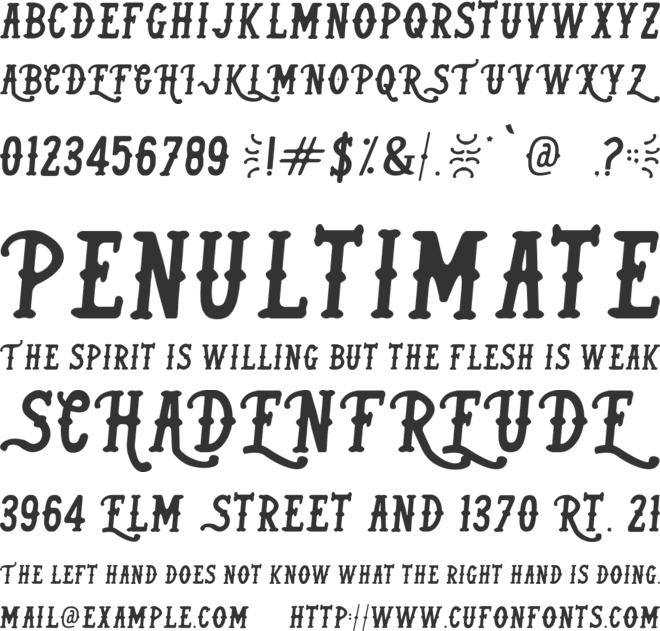 (Kind Of Rock) font preview