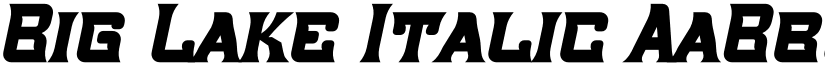Big Lake Italic font