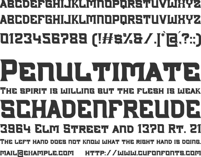 Big Lake font preview