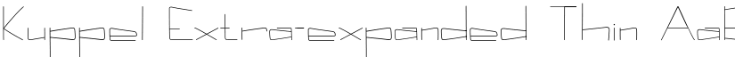 Kuppel Extra-expanded Thin font