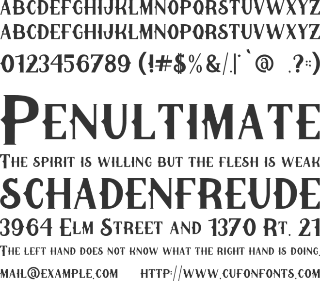 Black Dark font preview