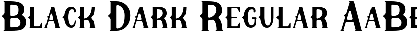 Black Dark Regular font