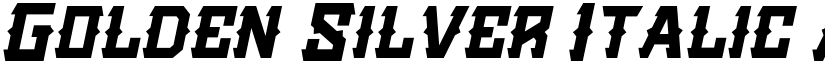 Golden Silver Italic font
