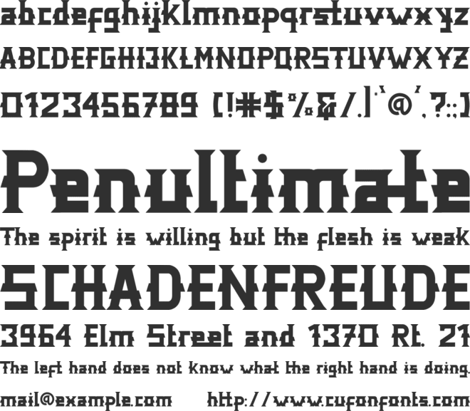 Distric of Barthon font preview