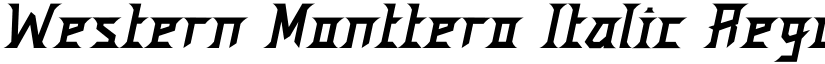 Western Monttero Italic Regular font