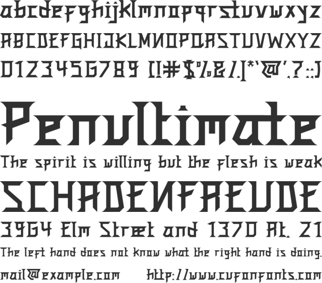 Western Monttero font preview