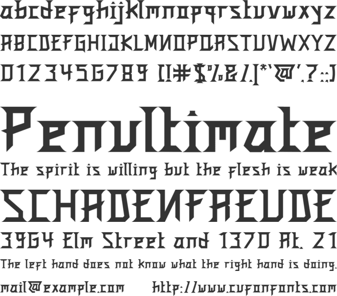 Western Monttero font preview