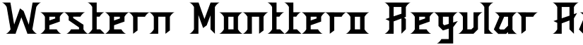 Western Monttero Regular font
