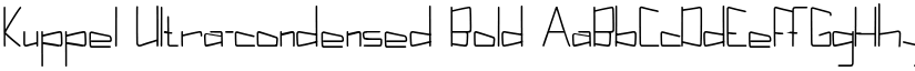 Kuppel Ultra-condensed Bold font
