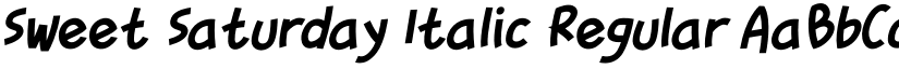 Sweet Saturday Italic Regular font