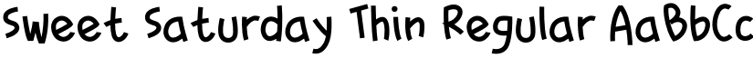 Sweet Saturday Thin Regular font