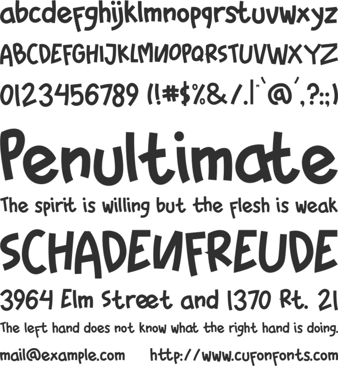 Sweet Saturday font preview