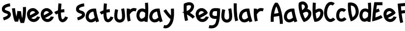 Sweet Saturday Regular font