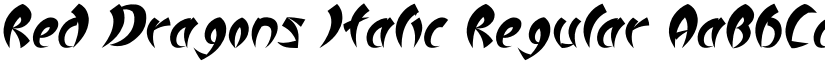 Red Dragons Italic Regular font