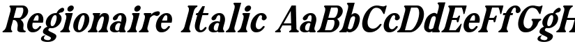 Regionaire Italic font