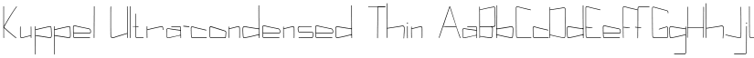 Kuppel Ultra-condensed Thin font