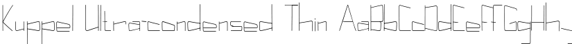 Kuppel Ultra-condensed Thin font