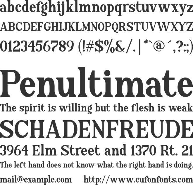 Regionaire font preview