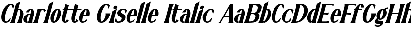 Charlotte Giselle Italic font