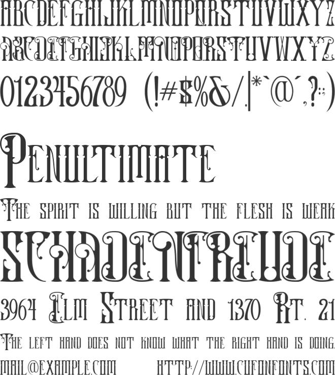 Mr.Venus & Mrs.Mars font preview