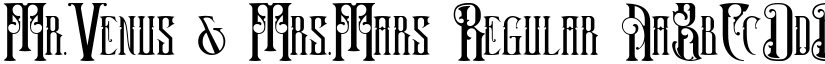 Mr.Venus & Mrs.Mars Regular font