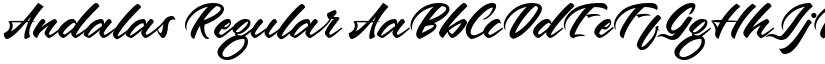 Andalas Regular font