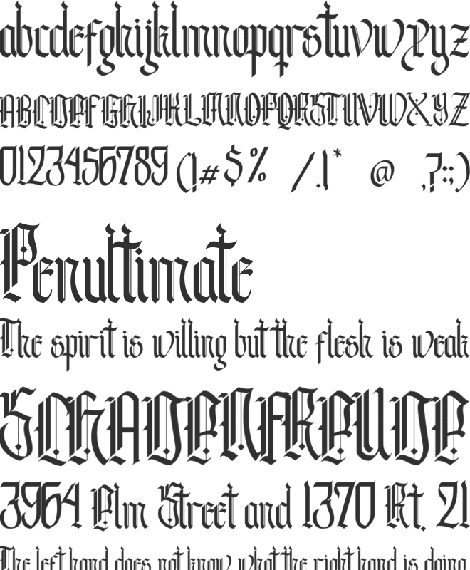 Andalusia font preview