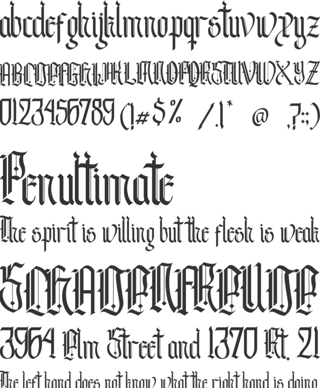 Andalusia font preview