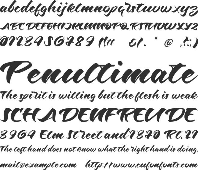 Odenson font preview