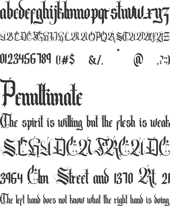 Volantis font preview