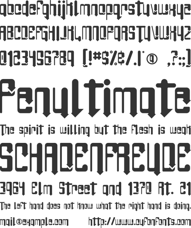 Angie BareFoot font preview