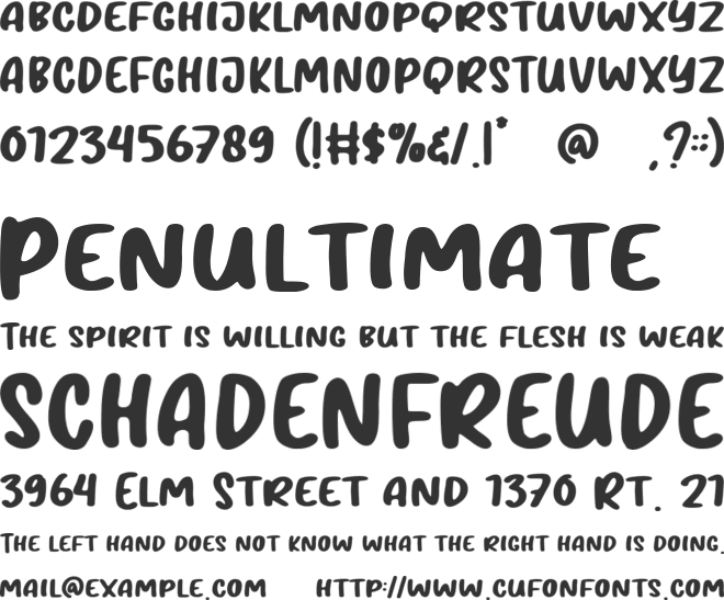 Nice Dream font preview