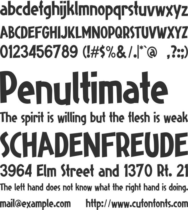 Crackers font preview