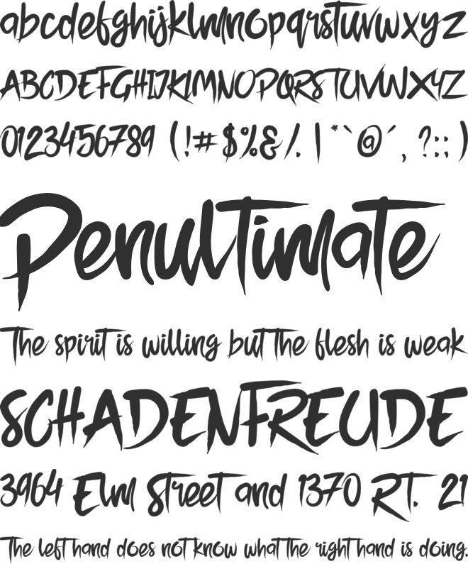 Bloodstone font preview