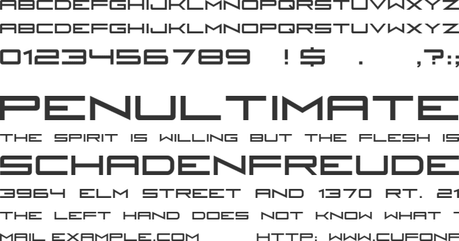 Fireye GF font preview