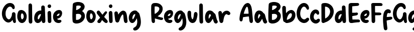 Goldie Boxing Regular font