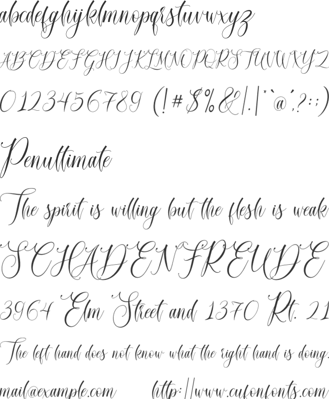 Daniella font preview