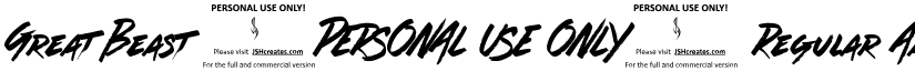 Great Beast (PERSONAL USE ONLY) Regular font