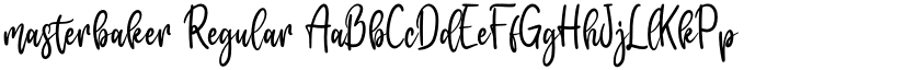 masterbaker Regular font