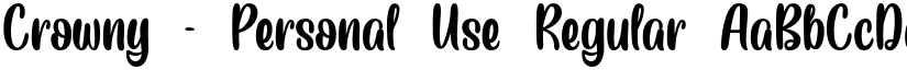 Crowny - Personal Use Regular font