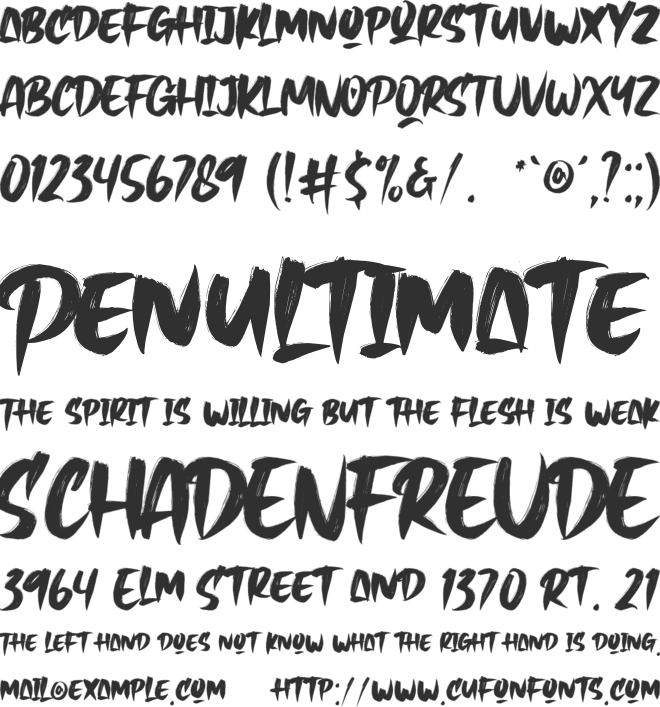 Devouring font preview