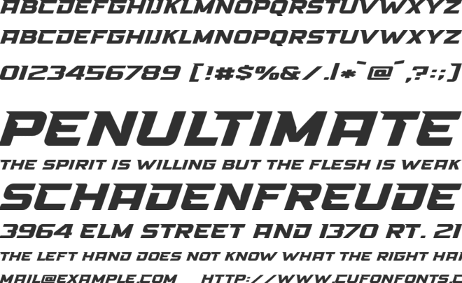 High Speed font preview