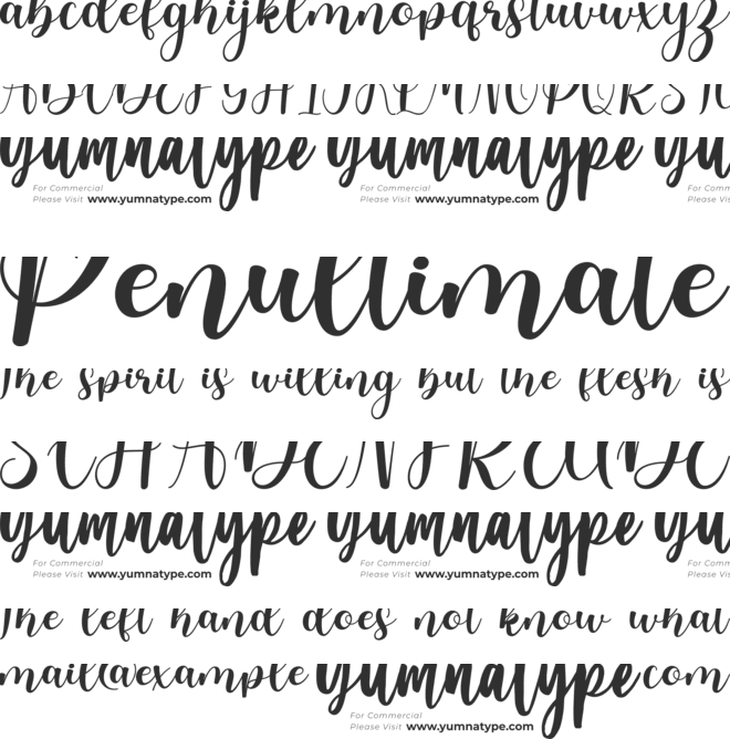 Olyndia Personal Use font preview