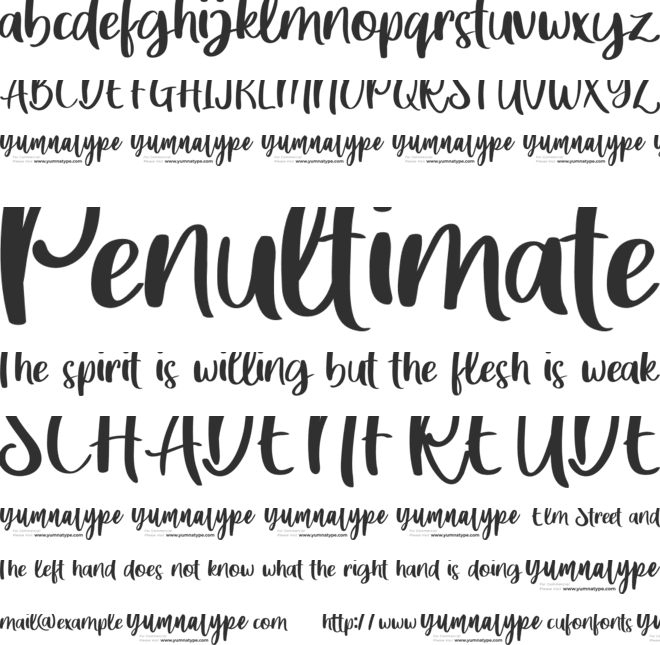 Great Wishes Personal Use font preview
