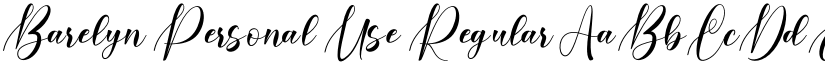 Barelyn Personal Use Regular font