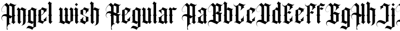 Angel wish Regular font