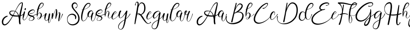 Aisbum Slashey Regular font