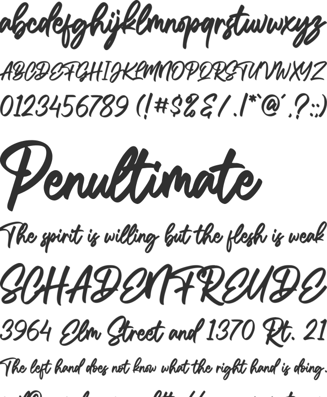 Headboards font preview