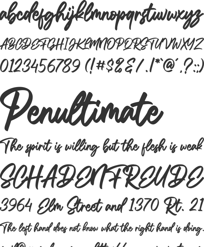 Headboards font preview