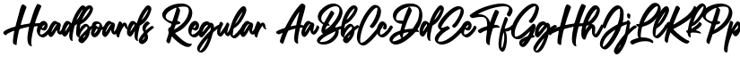 Headboards Regular font